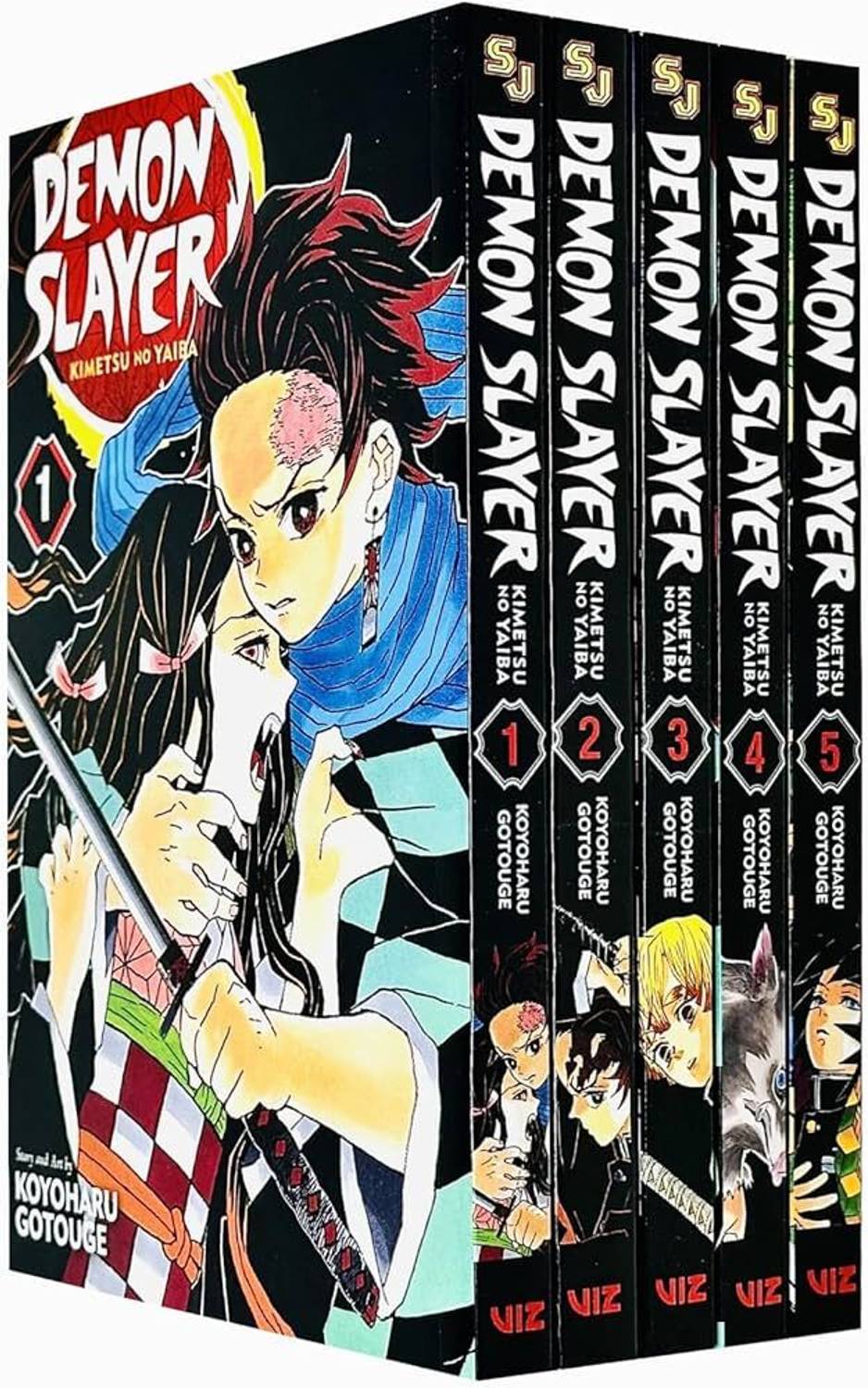 Demon Slayer: Set Of 5 (Vol. 1,2,3,4,5) (Paperback, Koyoharu