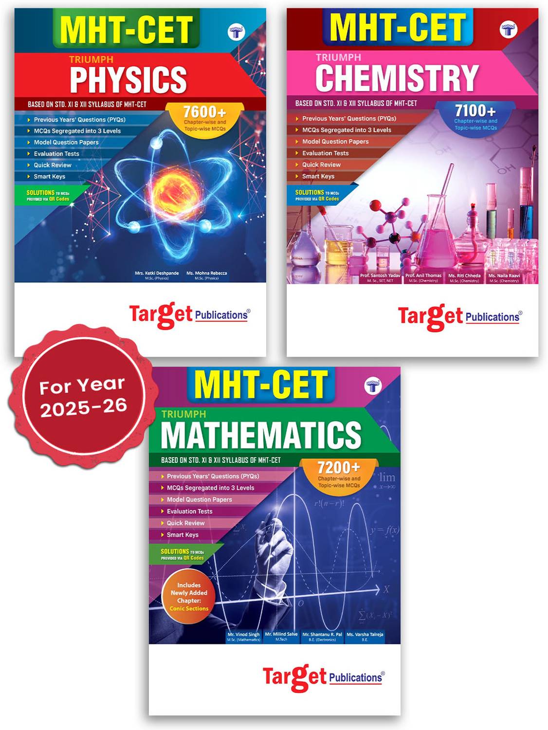 MHT CET Triumph Physics, Chemistry & Maths (PCM) Books For Engin
