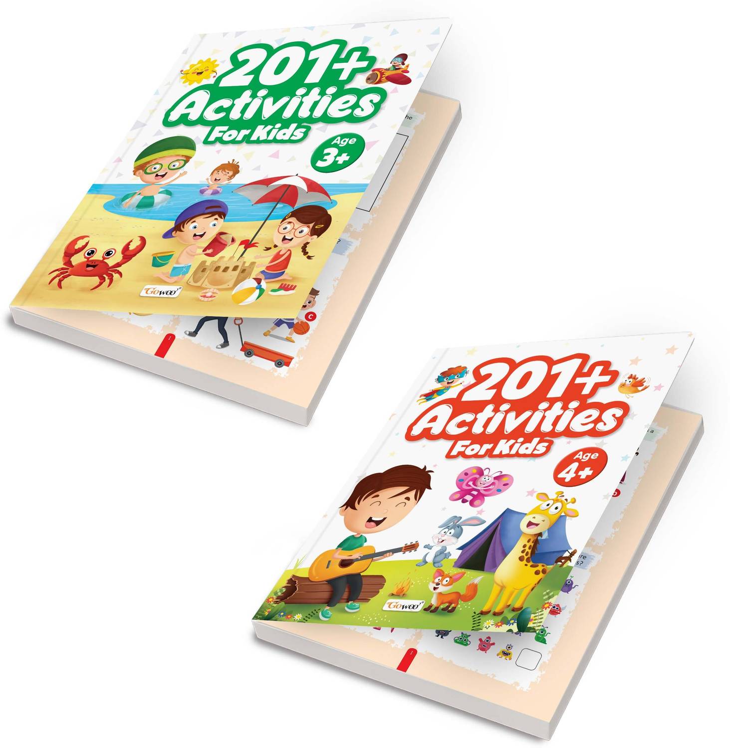 201+ Activities For Kids Age 3 And 4+ : Interactive Fun Books For 3+, Learn Through Play Activity Books, Tracing And Matching Games Book, All In One Activity Book | Combo Of 2 Activity Books