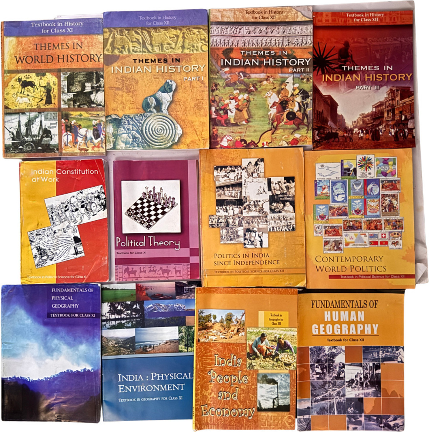 Image of Ncert Textbook For Class 11 And Class 12 History, Polity And Geography Combo (Set Of 12 Books)