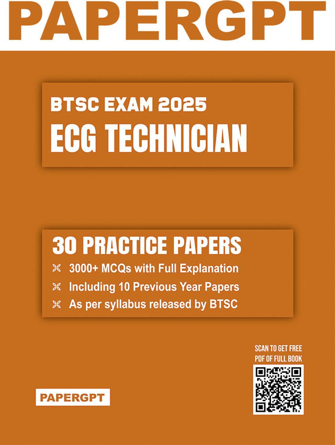 BTSC ECG Technician Exam 2025 | 30 Practice Sets With Prevoius Year Question Papers | 3000+ MCQ With Full Explanation