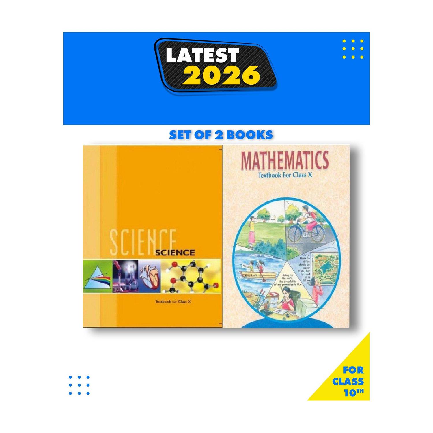NCERT Science And Mathematics Textbook For Class -10 Set Of 2 Books Original By ARUSHI01 Seller Paperback, NCERT|New Latest Edition For 2025-2026