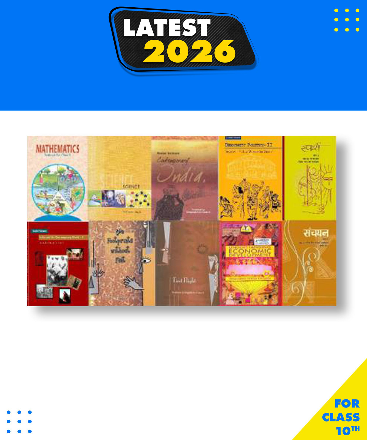 Image of NCERT Books Set For Class 10 English Medium Set Of 10 Books Paperback 2024 NCERT Hindi B Set TEXTBOOK, NCERT Hardcover, NCERT Hardcover, NCERT|New Edition For 2025-2026