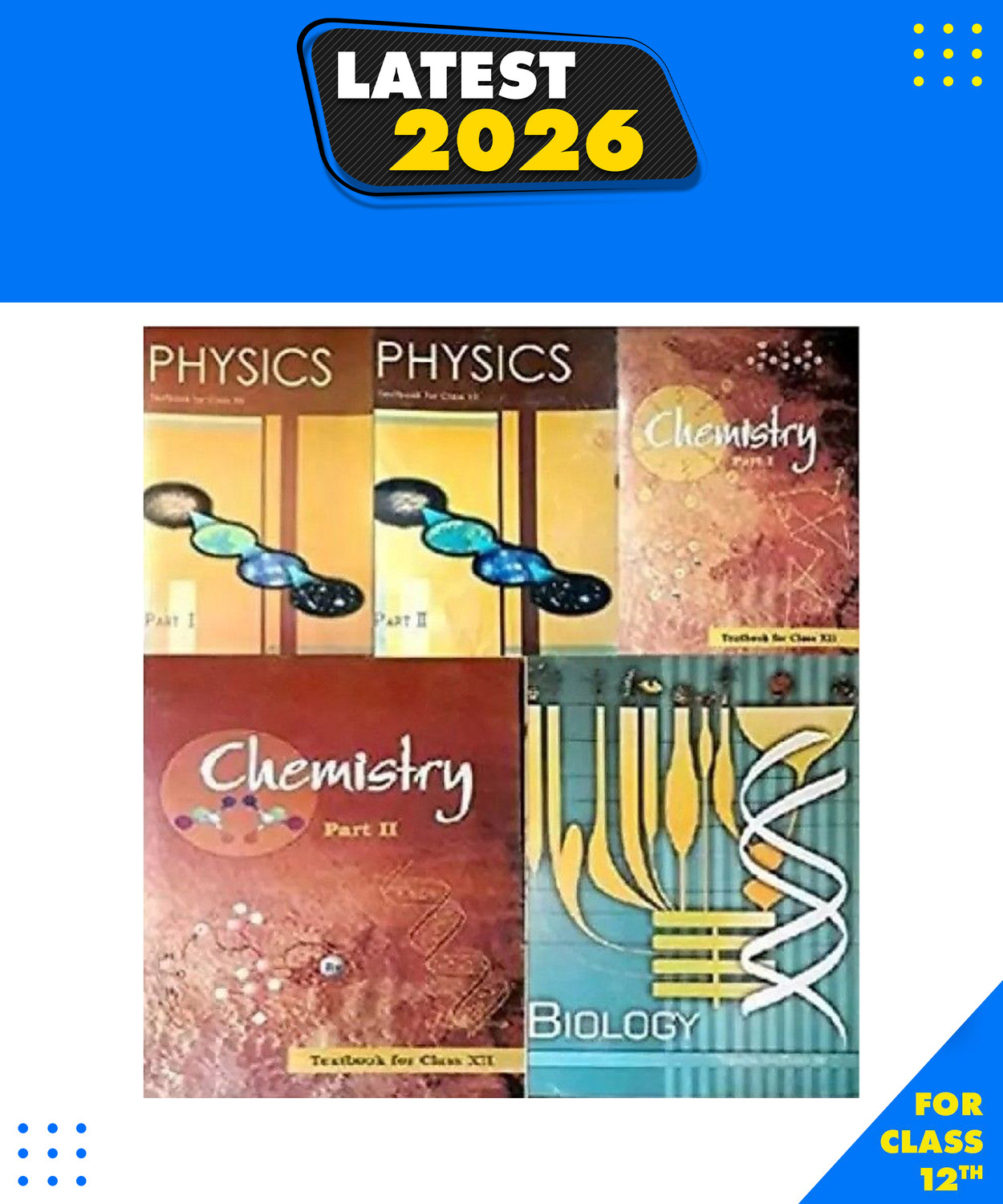Image of NCERT PCB Physics, Chemistry, Biology Textbook For Class 12th Combo Set, Paperback Binding Paperback, NCERT|New Edition For 2025-2026