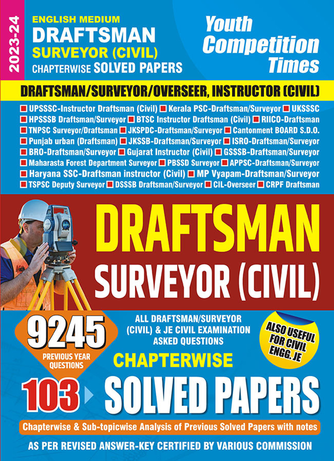 Image of 2023-24 Draftsman Surveyor (Civil) Solved Papers