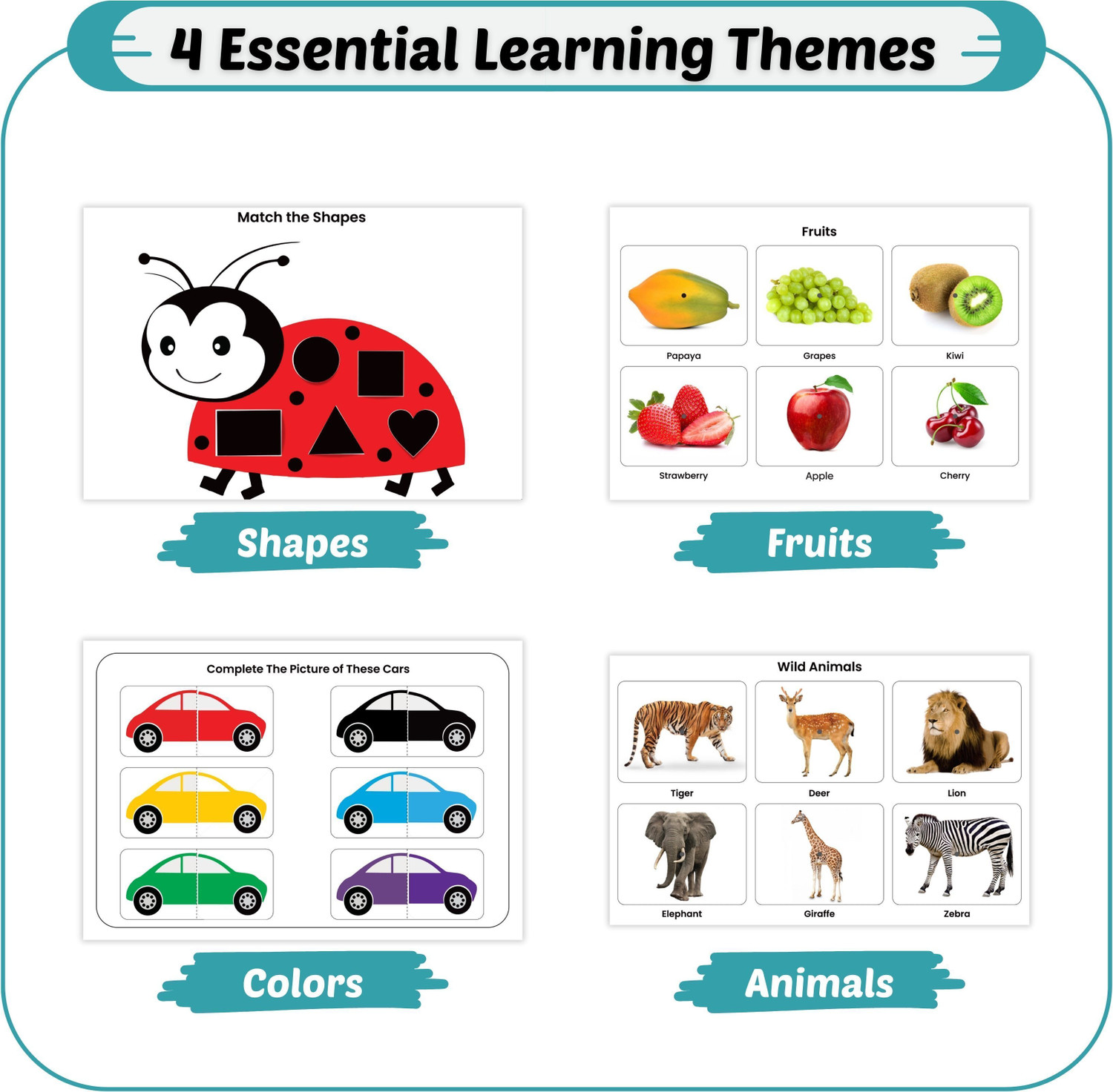 Image of Little Minds At Work Toddler Busy Binder Activity Book For Kids 1 - 4 Years | 16 Reusable Early Learning Preschool Montessori Activities | Travel-Friendly, Screen-Free Educational Toy