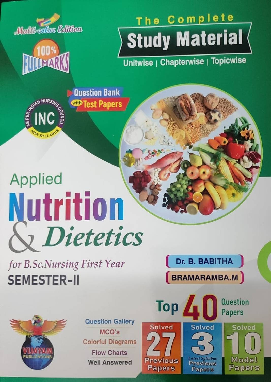 APPLIED NUTRITION & DIETETICS For BSC Nursing First Year Semester-II ( ENGLISH MEDIUM )