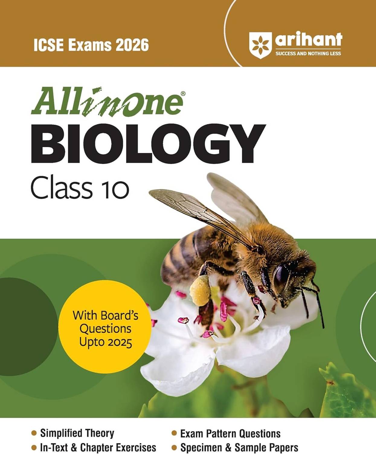 (Old Edition) Arihant All in one Biology Class 10 for ICSE Exams 2026 With Board's Questions Upto 2025, Simplified Theory, In-Text & Chapter Exercises