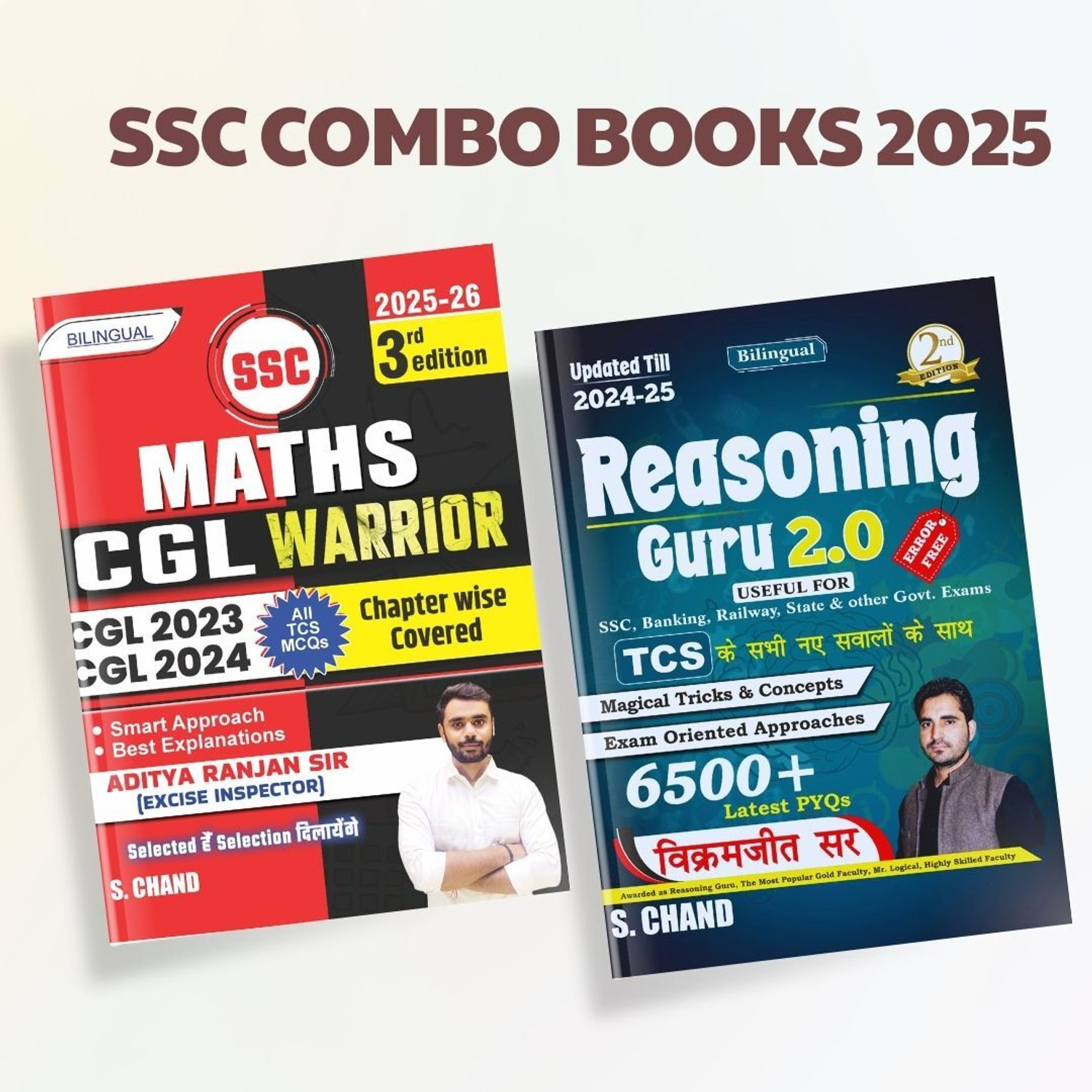 SSC Combo Book 2025 - Reasoning Guru + SSC Maths CGL Warrior For SSC ...