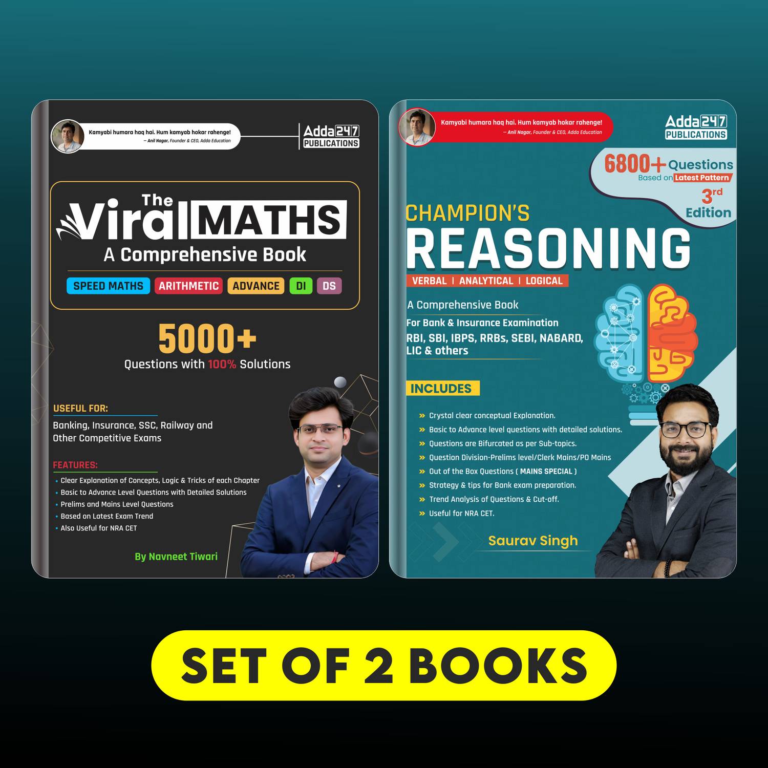 Combo Of Viral Maths A Comprehensive Book & Champion Reasoning 3'0