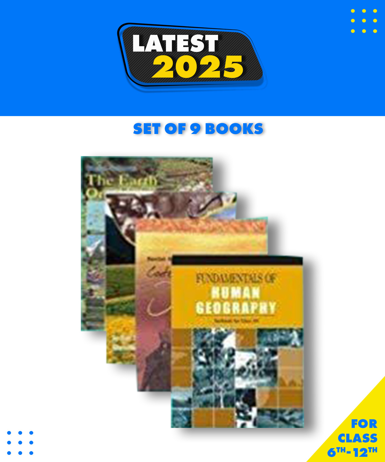 Image of Geography NCERT Book Set Class 6-12 - NCERT (Set Of 9 Books)