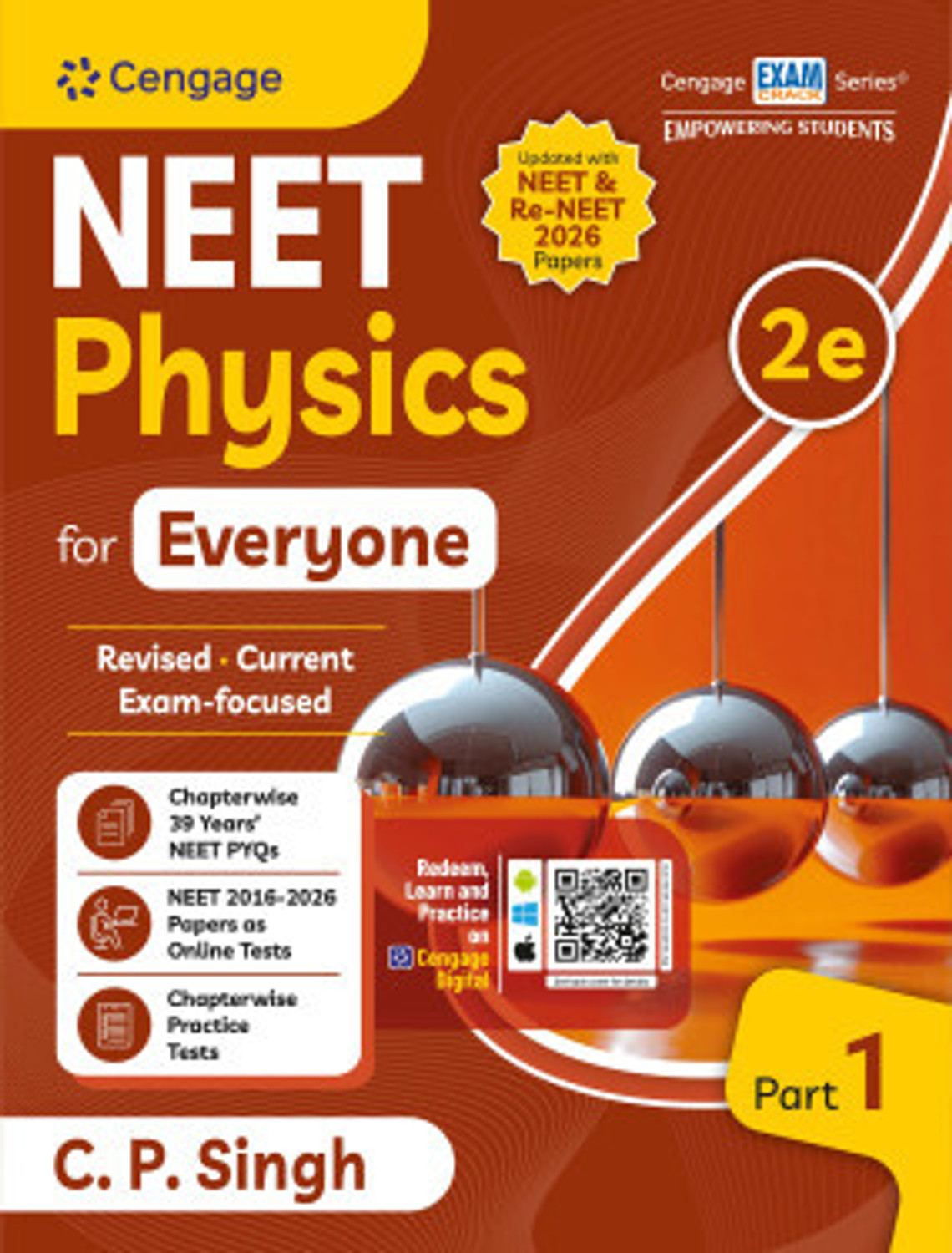 Image of Cengage NEET Physics For Everyone Part 1 & 2 Combo | 2nd Edition | C. P. Singh | 39 Years NEET PYQs | Solved Papers & Practice Tests | NEET Preparation Book | 2026-27 Edition