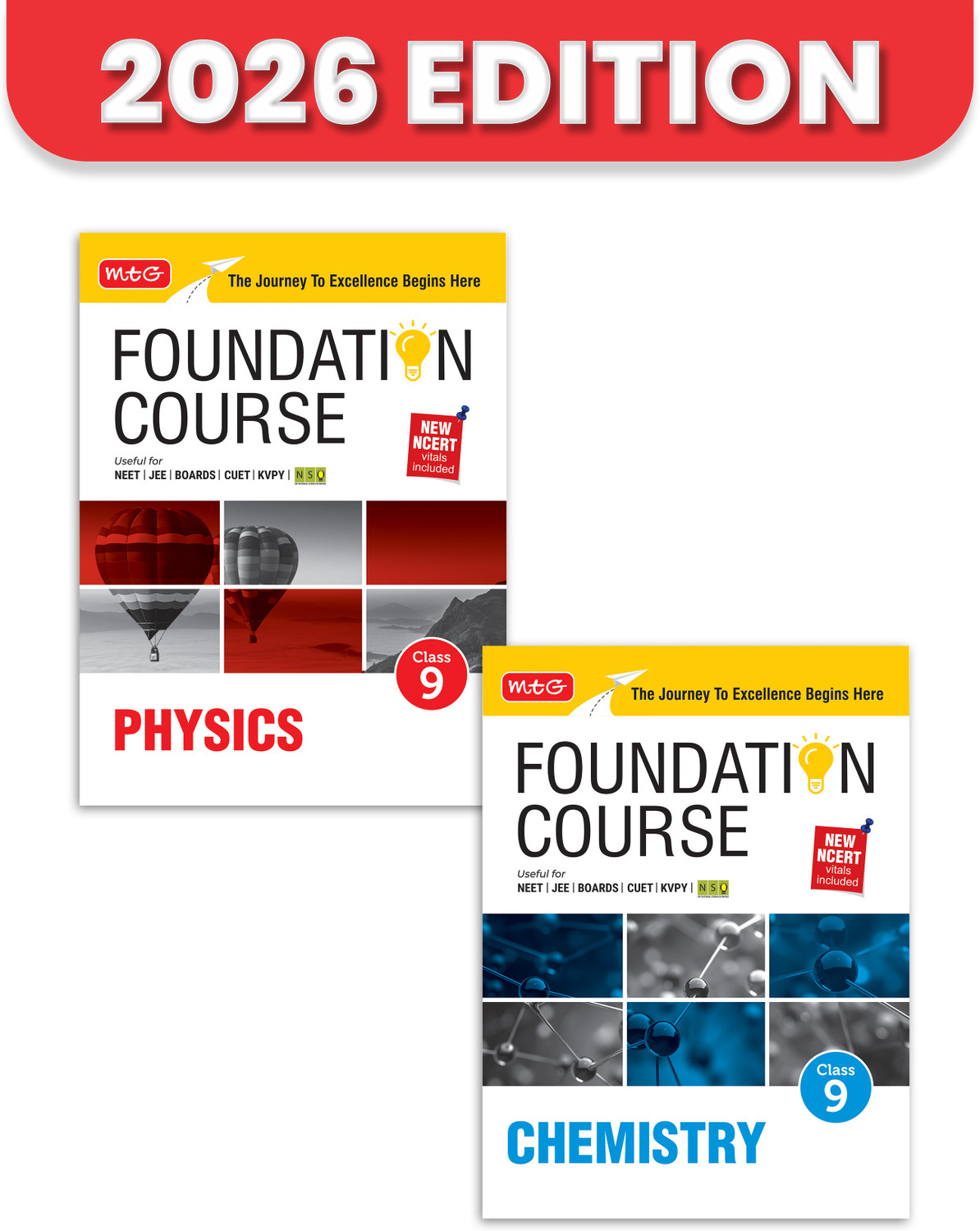 Image of MTG Foundation Course Class 9 Physics & Chemistry (Set Of 2 Books) For NEET, IIT-JEE, CUET & Boards Exams (Edition 2026-2027)