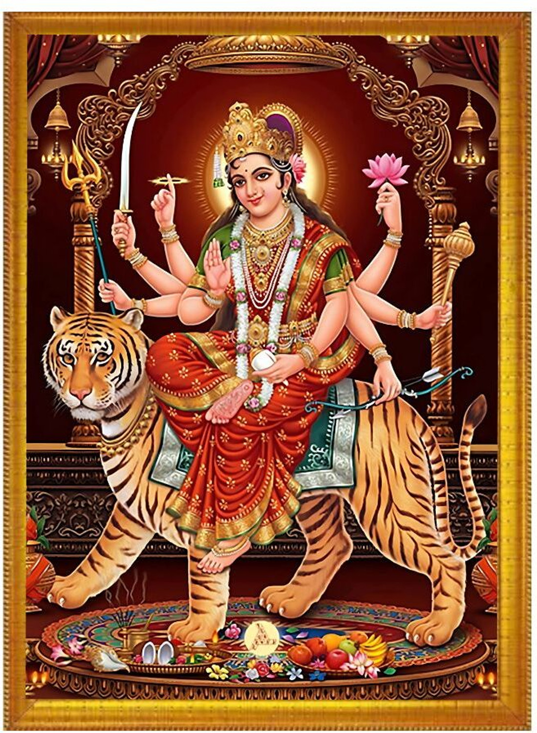 Image of Stuthi Arts Durga Maa Photo Frame Religious Frame