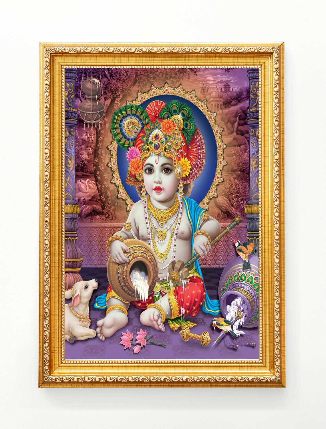 PAC Bal Krishna Golden Religious Frame
