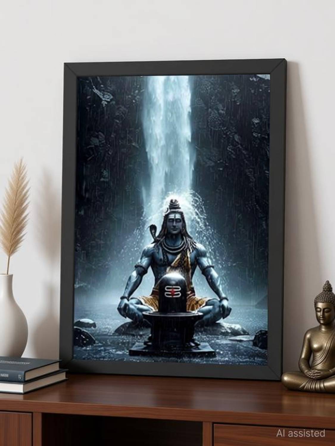 Bhagyalaxmi Creations Lord Shiva Wall Frame | Mahadev Spiritual Home & Office Décor Religious Frame