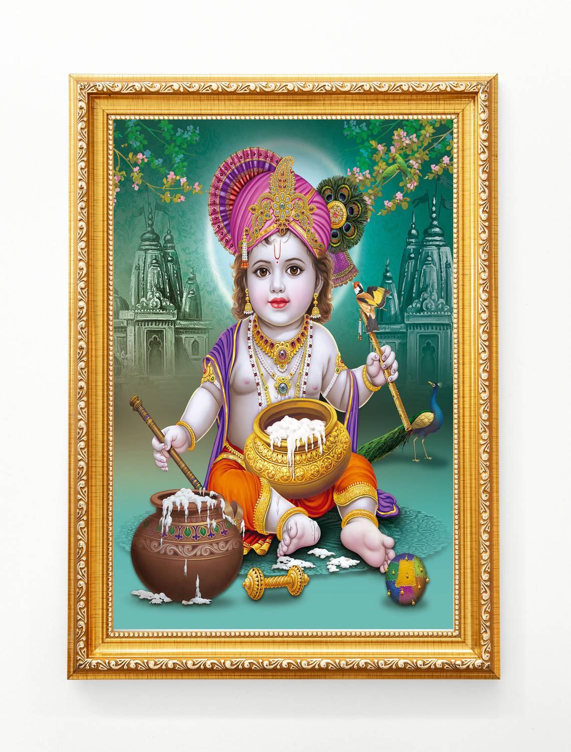 PAC Bal Krishna Golden Religious Frame