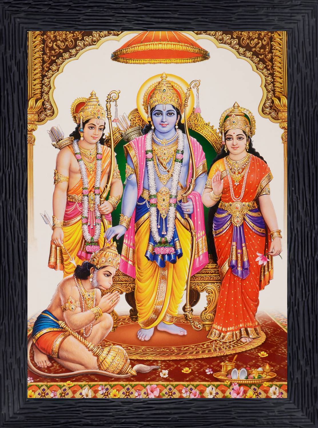 Bmsales Bisrat Creations ram bhagwan photo frame | size= 10 inch/ 13.5 inch Religious Frame