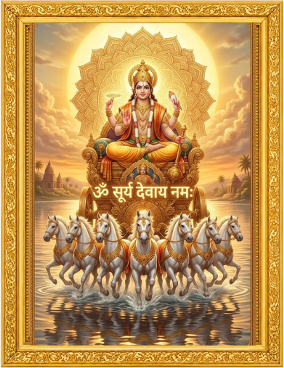 Image of jeevika enterprises Lord Surya Dev (Sun God) Religious Frame