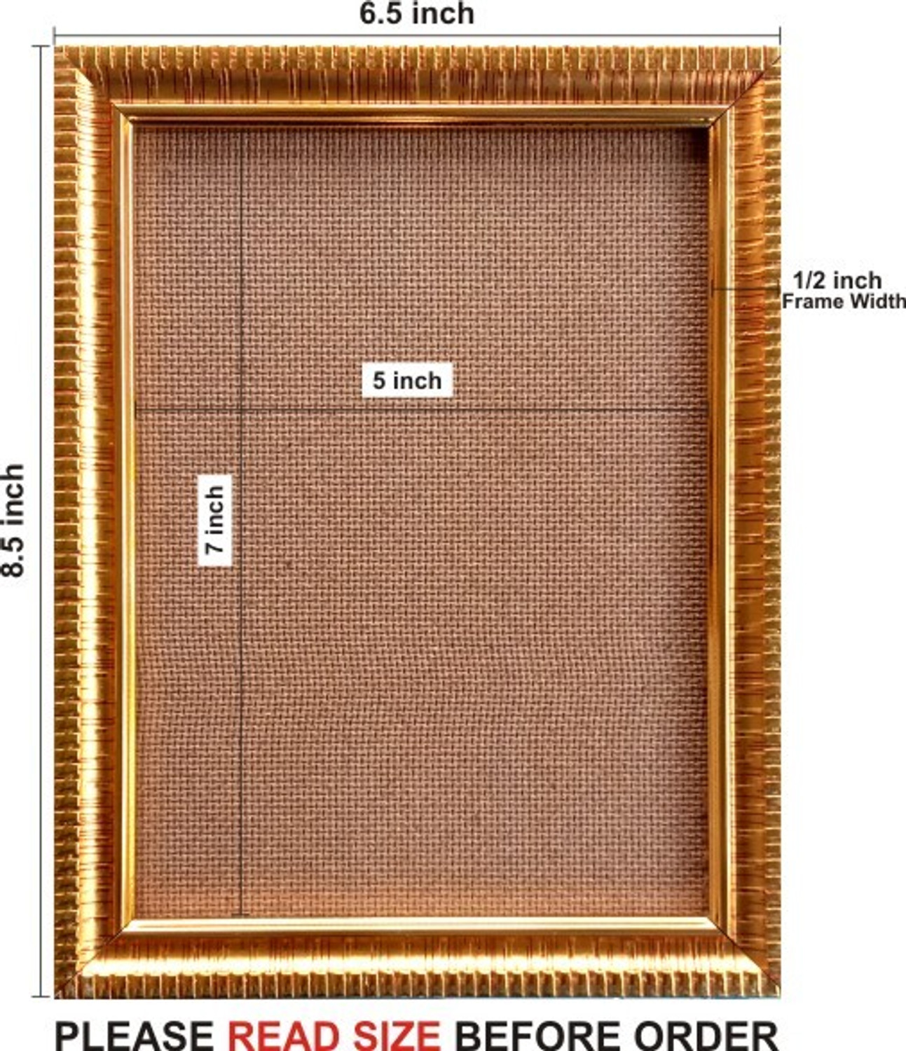 Image of Deshkart TARINI MATA GOLDEN PHOTO FRAME SMALL SIZE (6.5 X 8.5) INCH RECTANGULAR Religious Frame