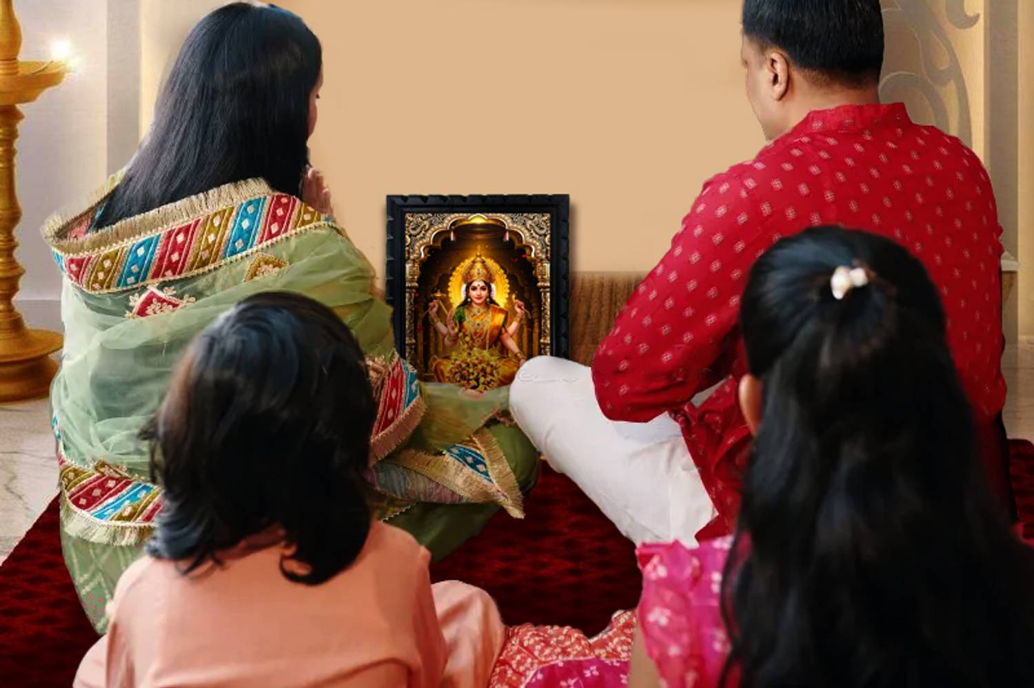 【定価33880円】Memory frame of  crown柄OP EMPEROR ART GALLERY Lakshmi and Money Tree Wall Frame, Premium