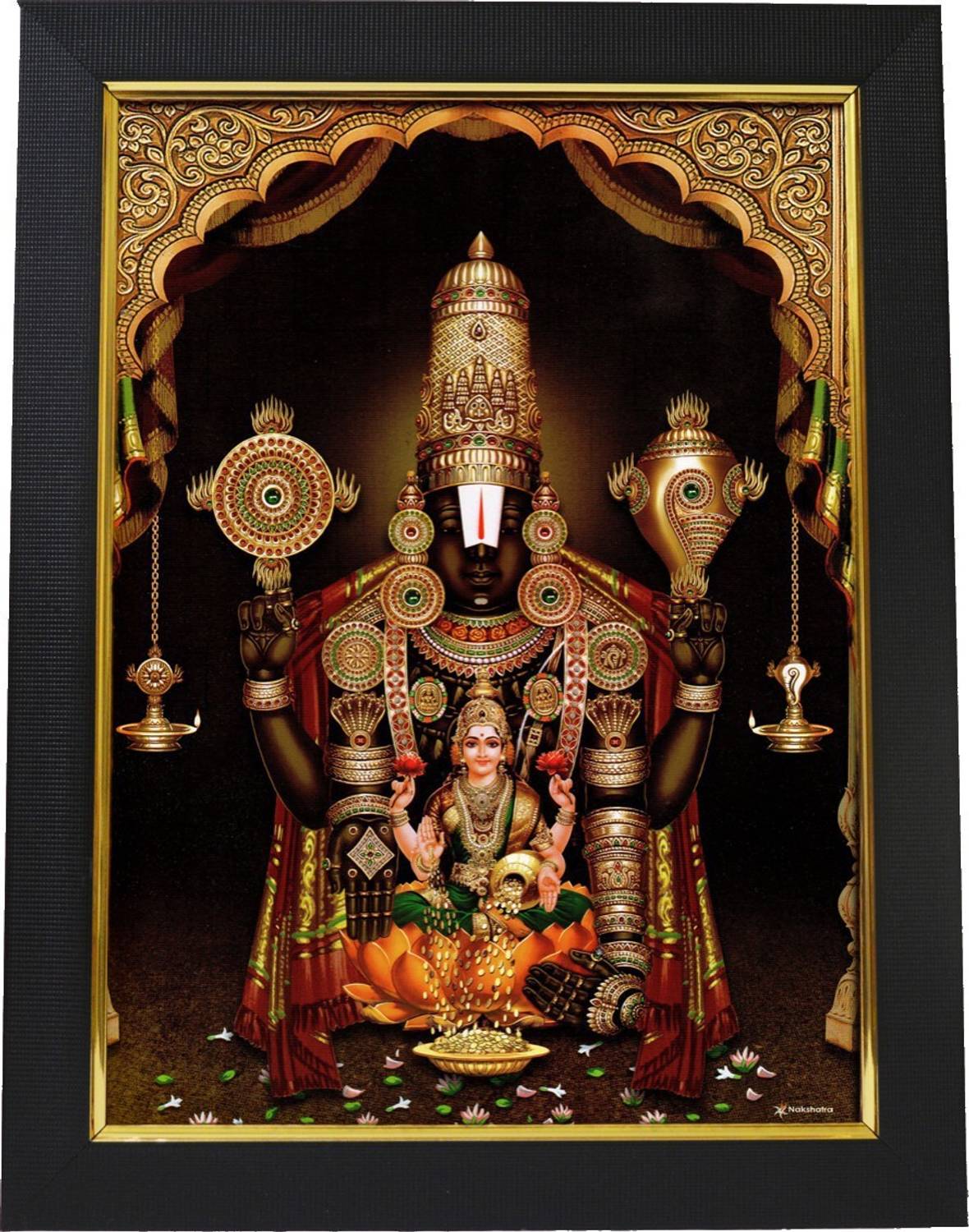 101Temples Venkatswara Swamy Lakshmi God Photo Religious Frame