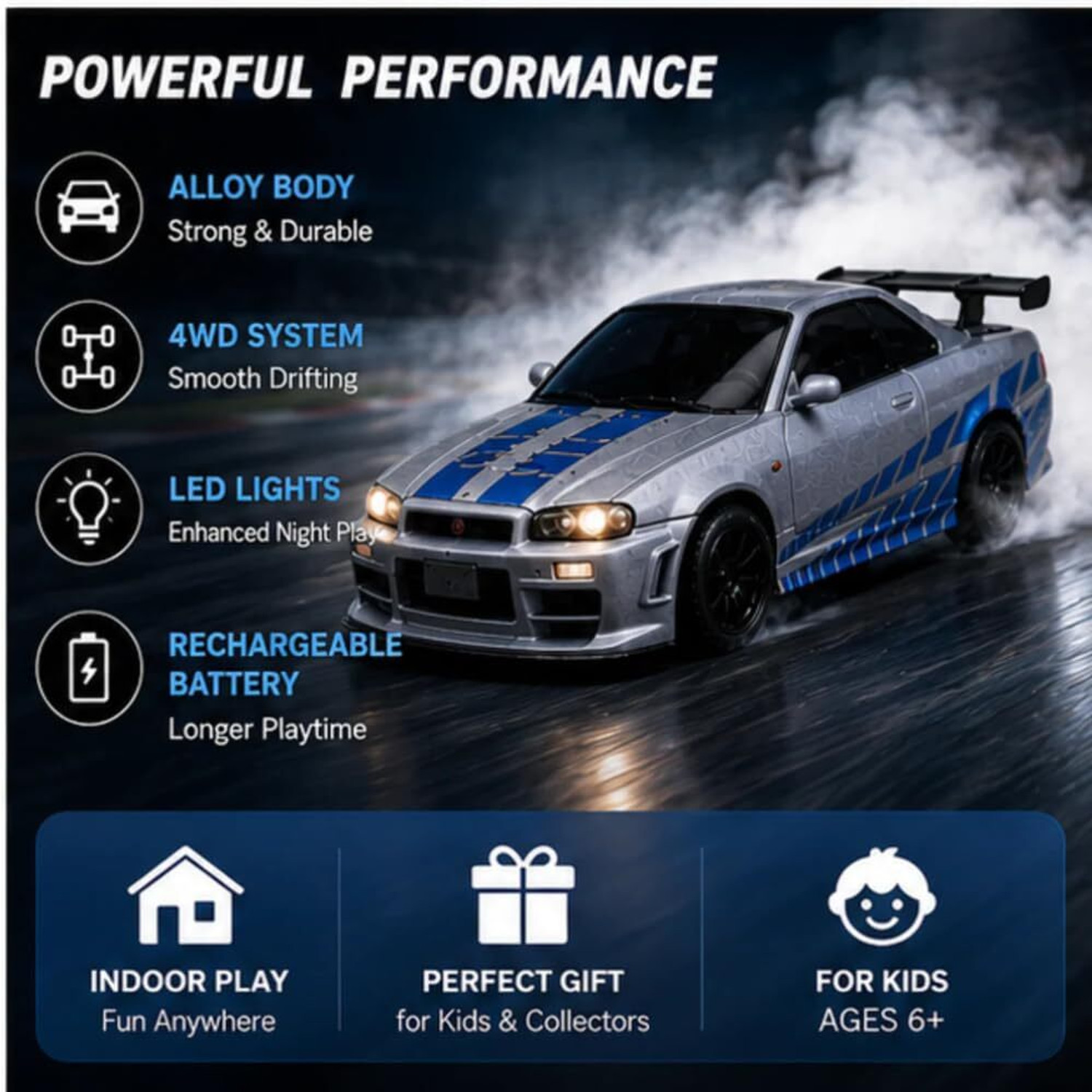 Image of ZHASK All New BMVV M4 Mini R /C Alloy Drift Car 1:64 Scale - 2.4GHz RC Racing Car