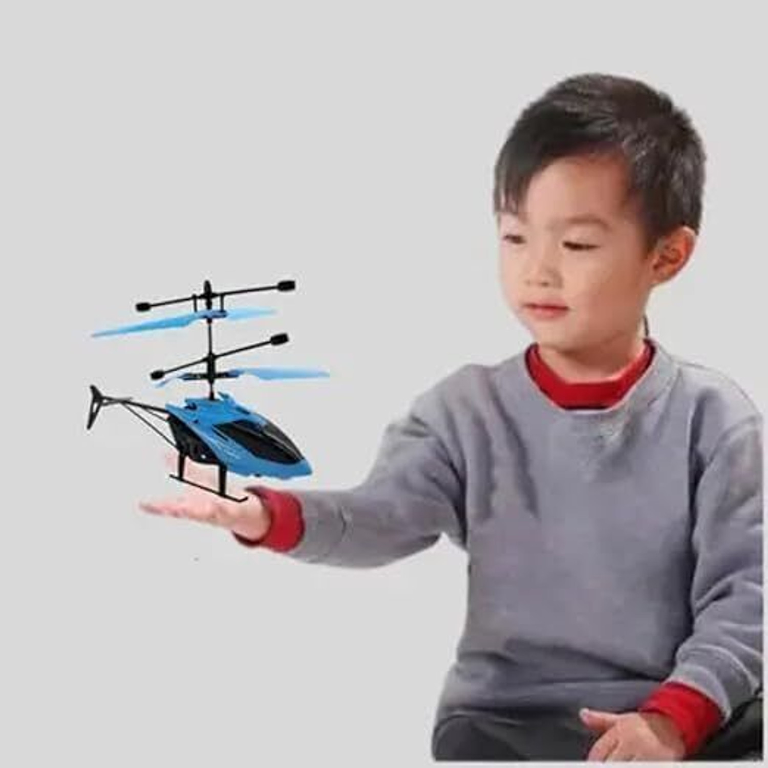 Image of Zenvy Kids Hand Sensor RC Helicopter - Rechargeable Flying Drone Toy with USB Cable