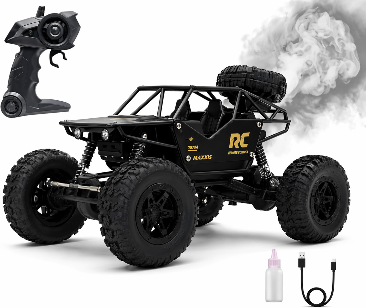 Image of APJ enterprise Rechargeable Remote Control Monster Truck RC Car Off Road Rock Crawler for Kids