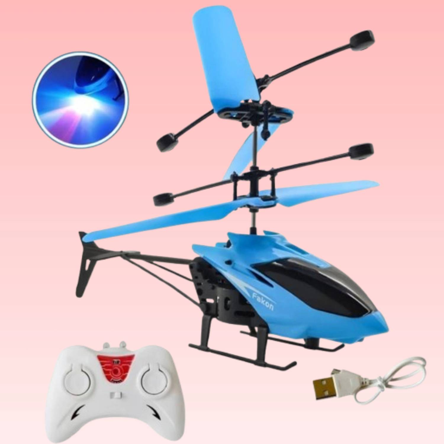 august Toy Charging Helicopter with 3D Light Toys Exceed08