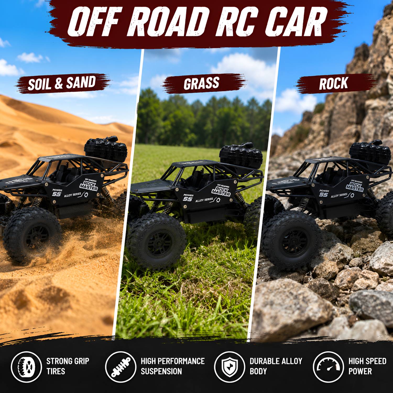 srikash 1:18 RC Rock Crawler Off Roader - Image 3