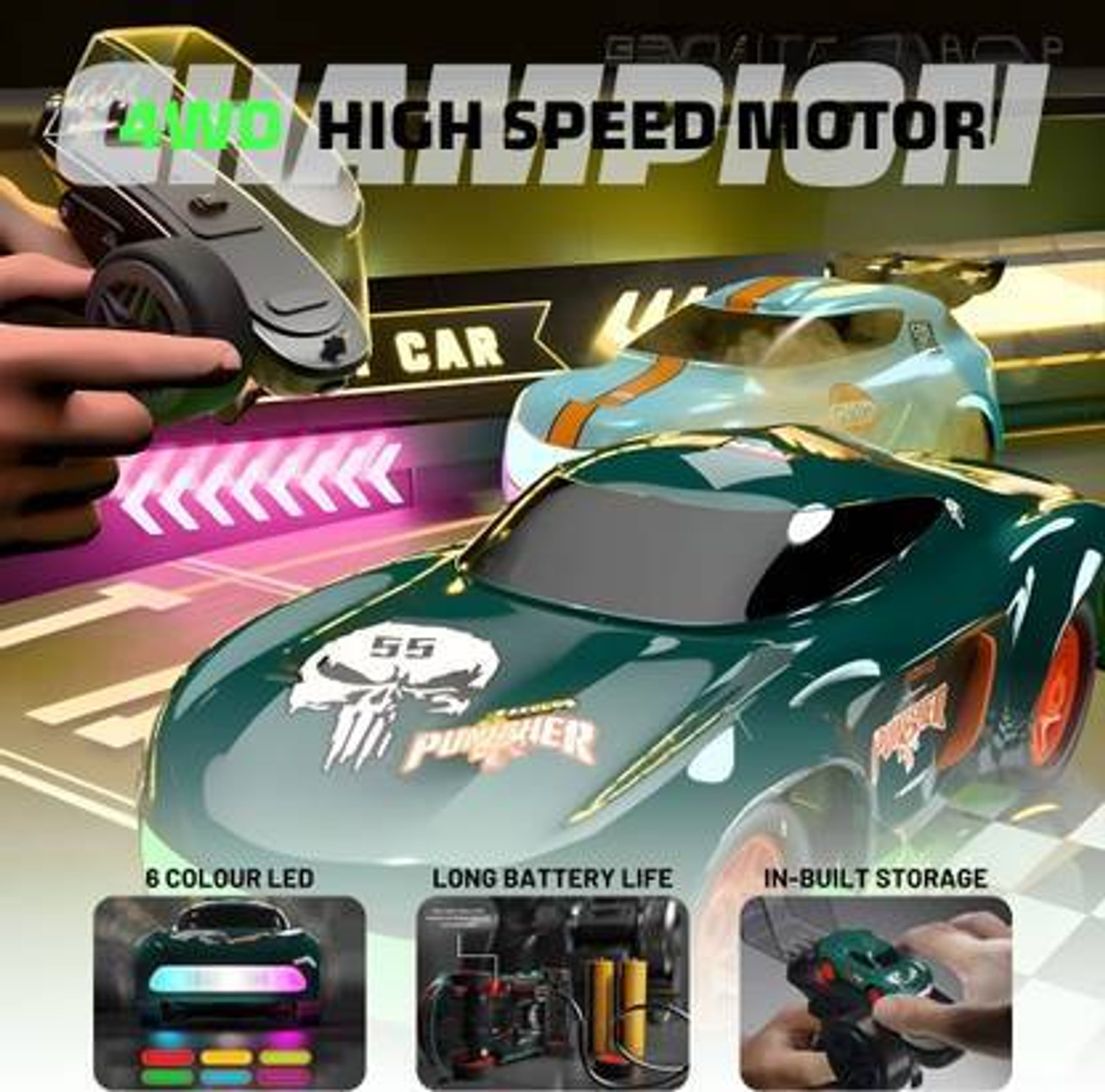 Image of Flytek Mini rc drift car toy 1:64 mini rc car drift- mini remote control car