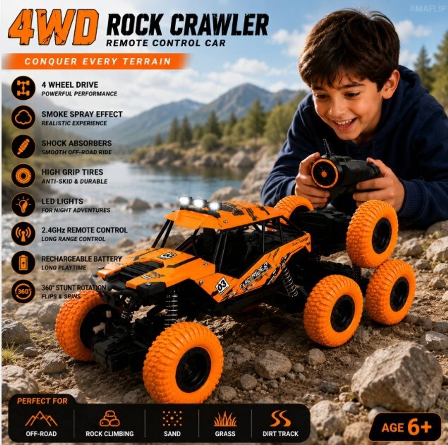 Pepstter Rock Climbing Monster Racing Car - Image 2