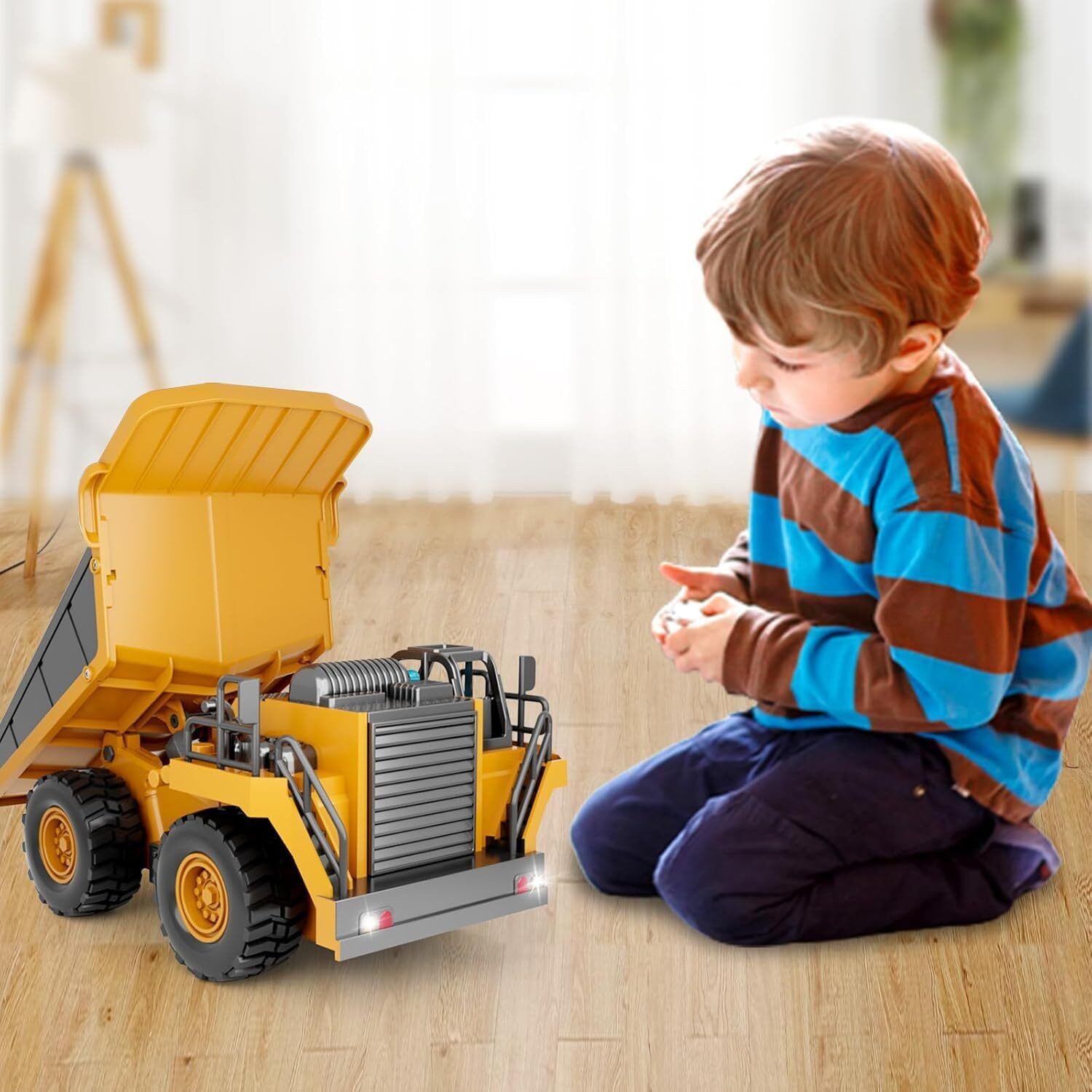 Image of KT TOYS HOUSE BEST SELLER || METAL Dump Truck 2.4Ghz RC | 9 Ch Music&Sound Heavy Duty