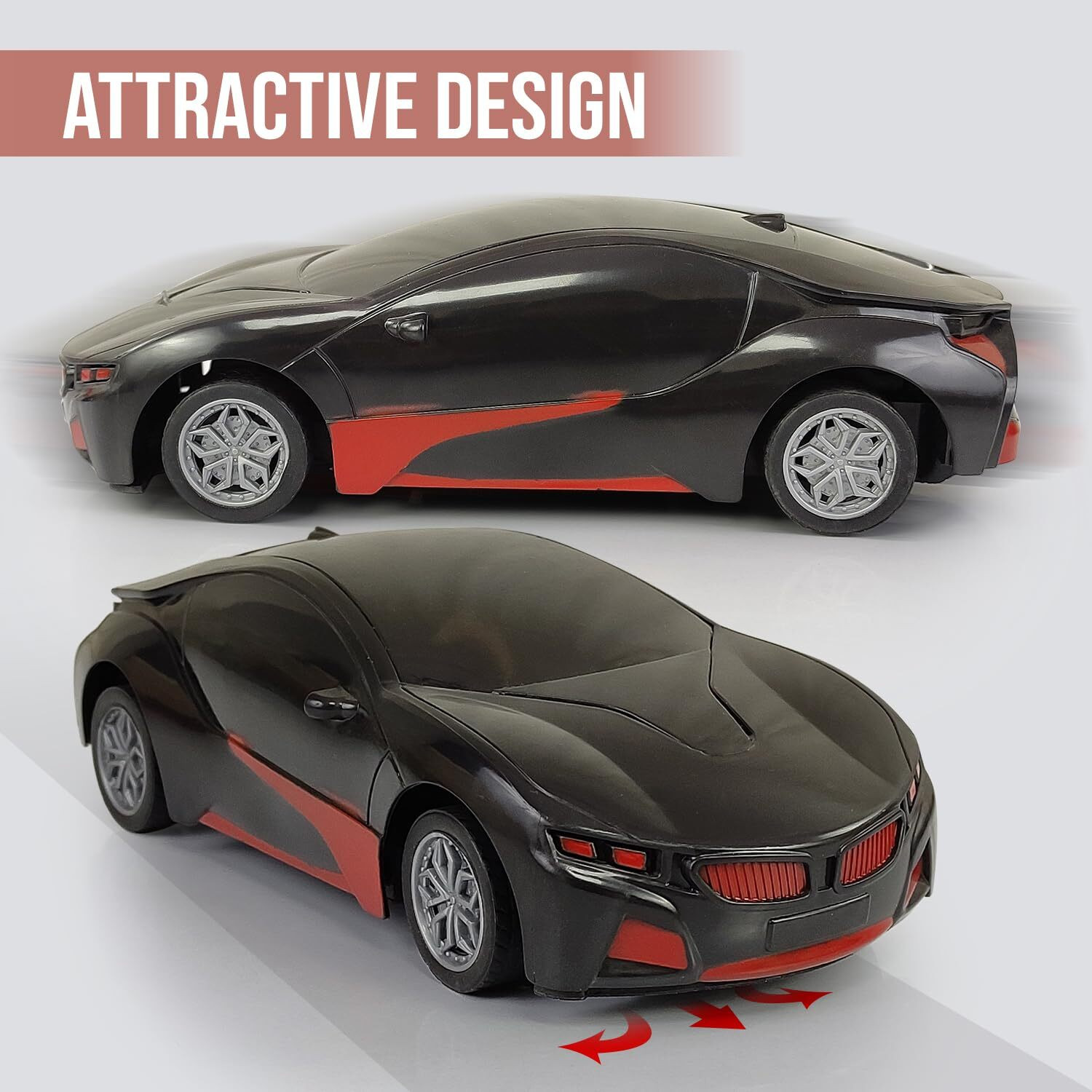 Image of LITTLE RIDES Remote Control Chargeable 3D Famous Car with Flashing Light