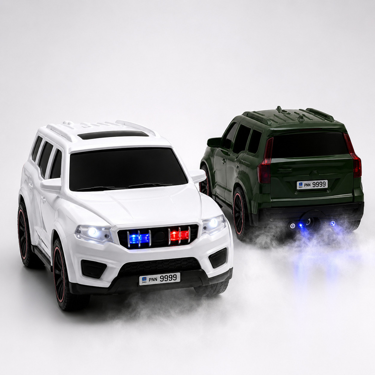 Image of Pick N Nick Toys Scorpio N R /C SUV Car Toy 1:18 with Smoke, Police Lights, Siren, Music On /Off