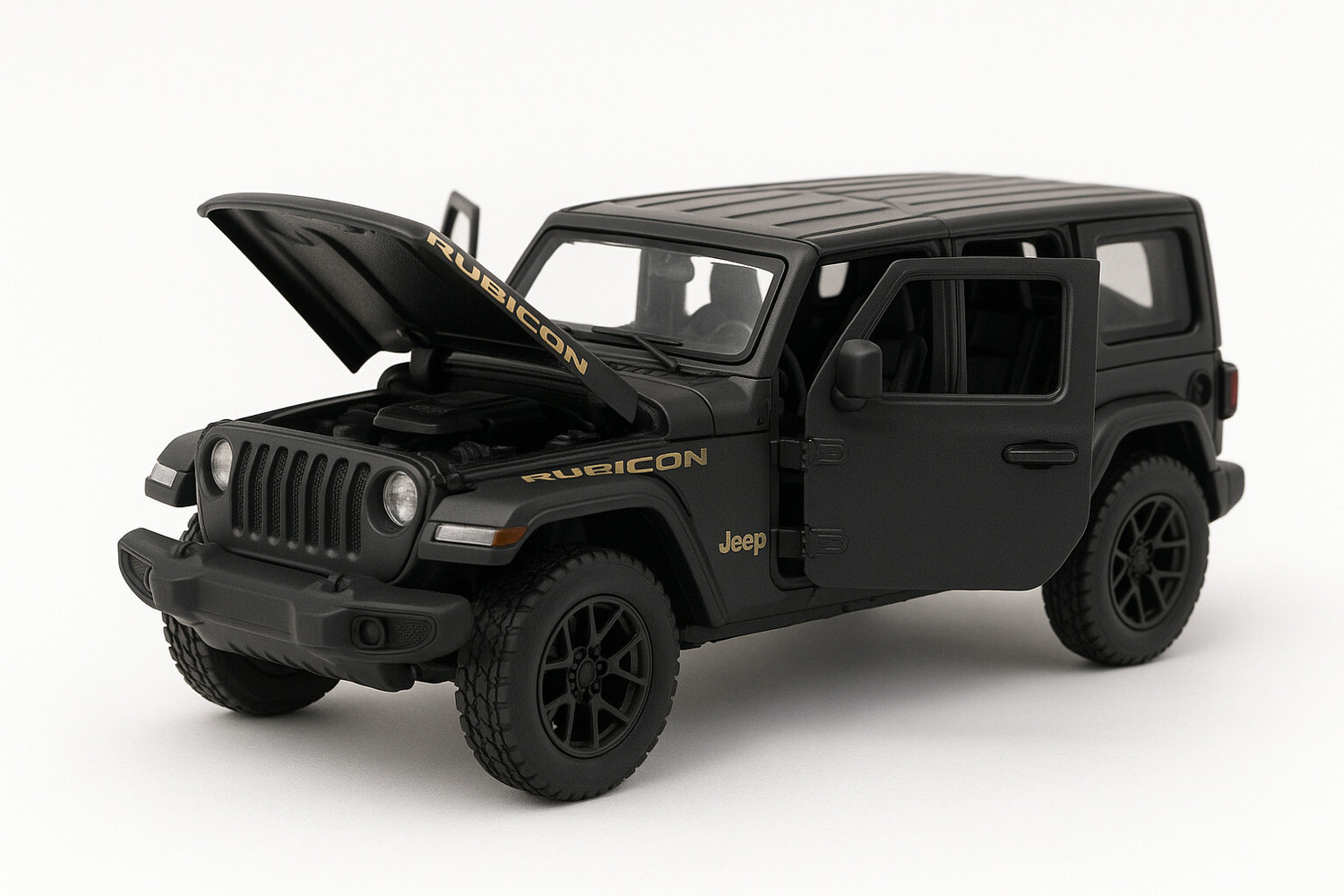 Image of crezor toys 1:32 Scale Rubicon Car Diecast Model Sound and Light Pull Back Cars