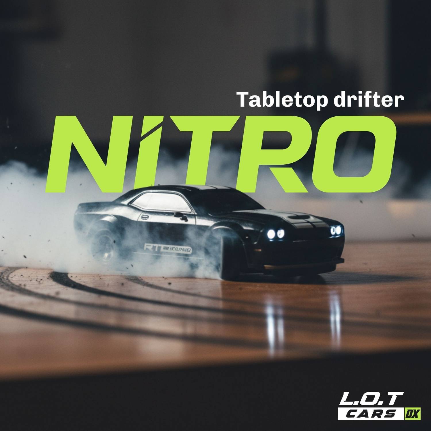 L.O.T CARS Nitro Mini RC Drift Car, 1:64 Scale, 2 Speed Modes, Multi - Image 2