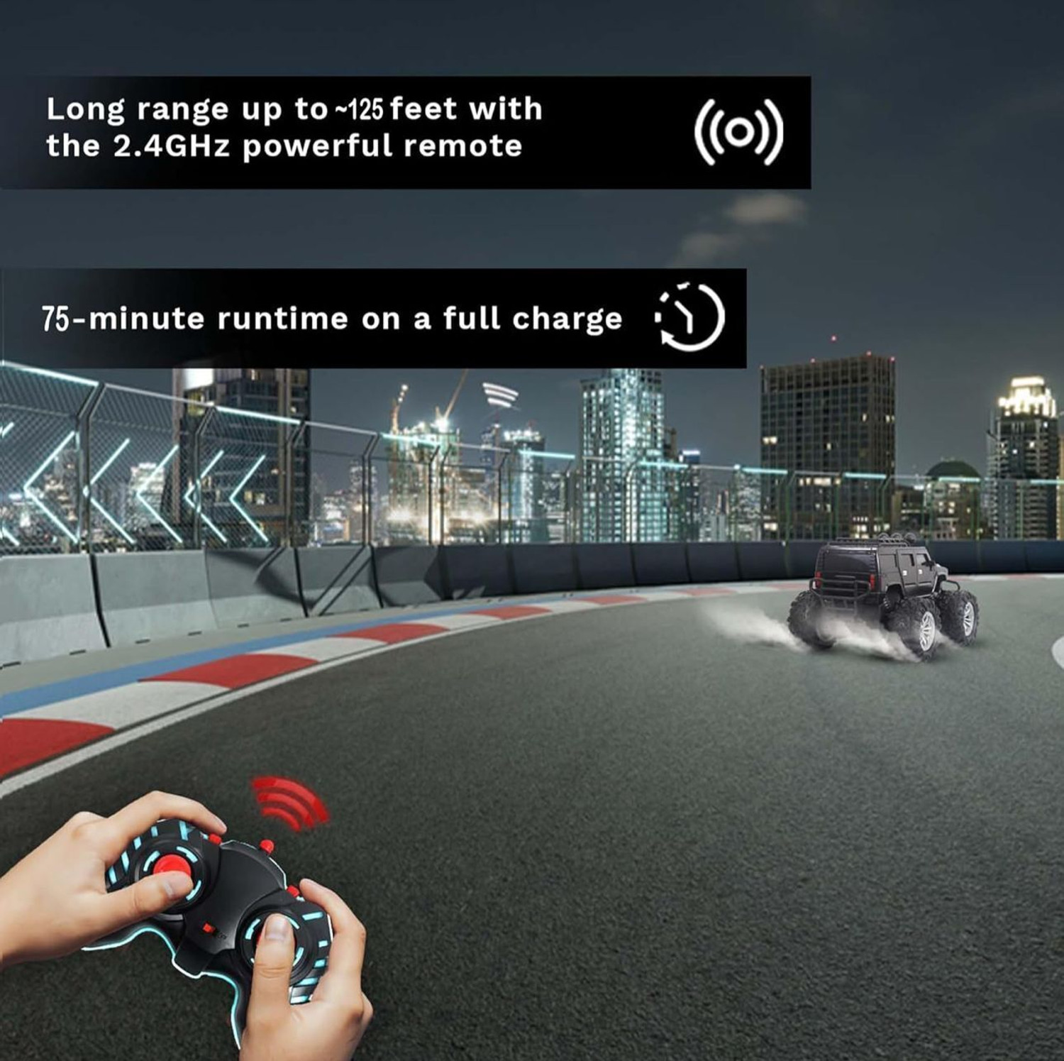 Image of himanshu tex Remote Control Car Headlight Modes Lithium Battery C-Type Charging Black