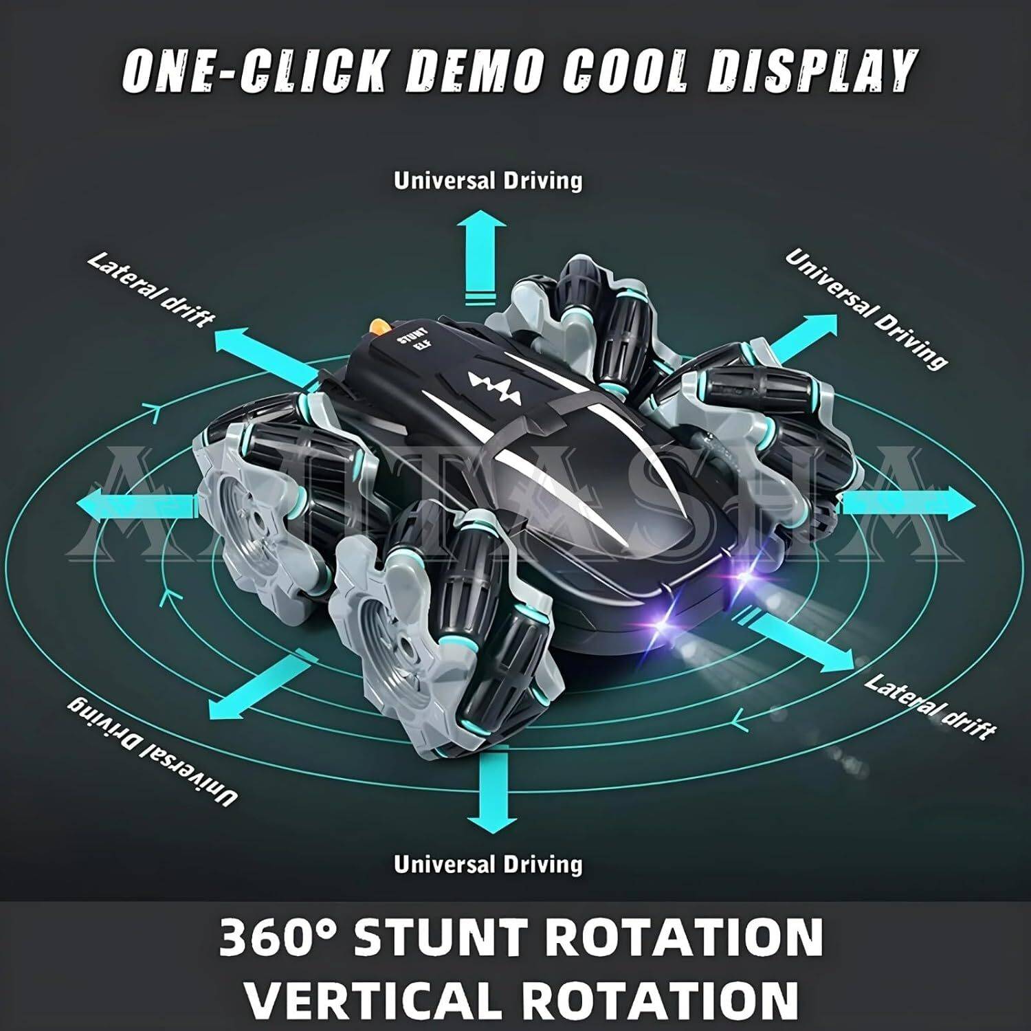PAPASpace 4x4 Double-Sided RC Car with LED Lights - Image 4
