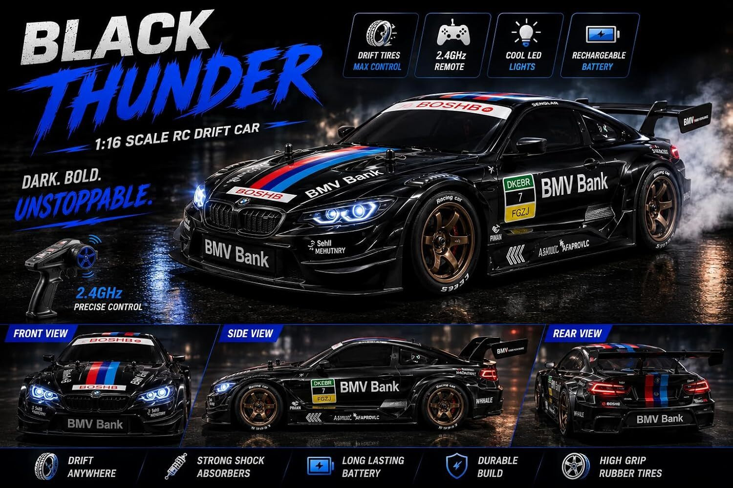Image of ASTOY Drift Car for adults 4X4 High speed Remote control drift car with tyres