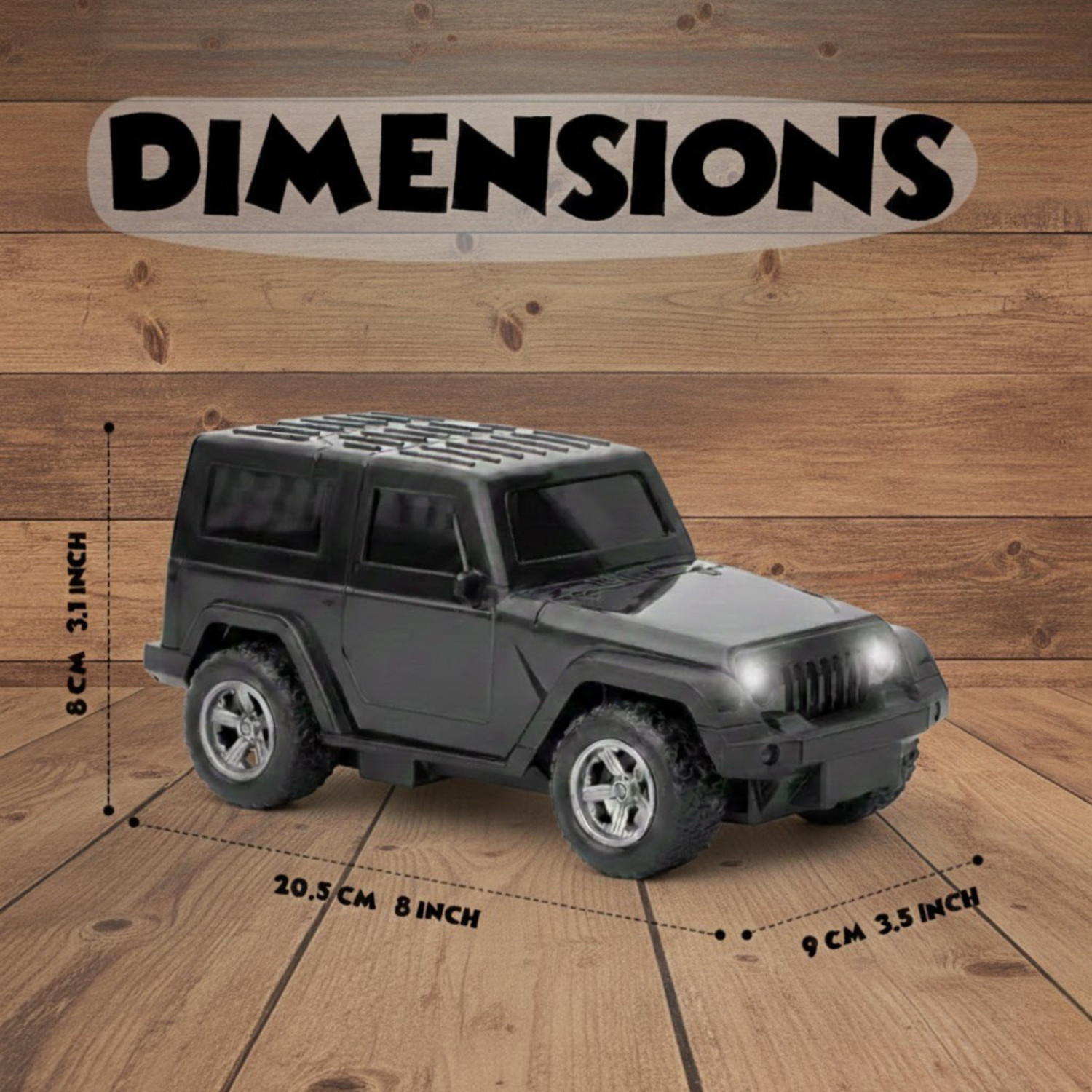 Image of BAIRNINO Musical Thar Remote Control Car with Auto Drive Function & Glowing Headlights