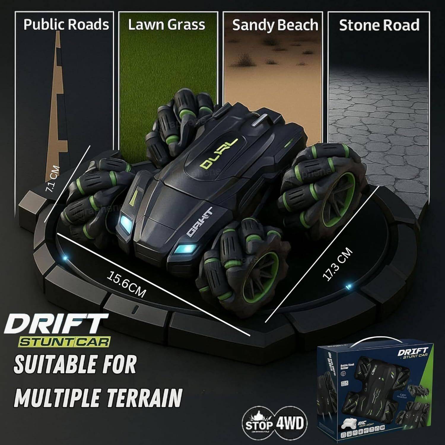 ZUNBELLA 4X4 Remote Control Stunt Car - Image 2
