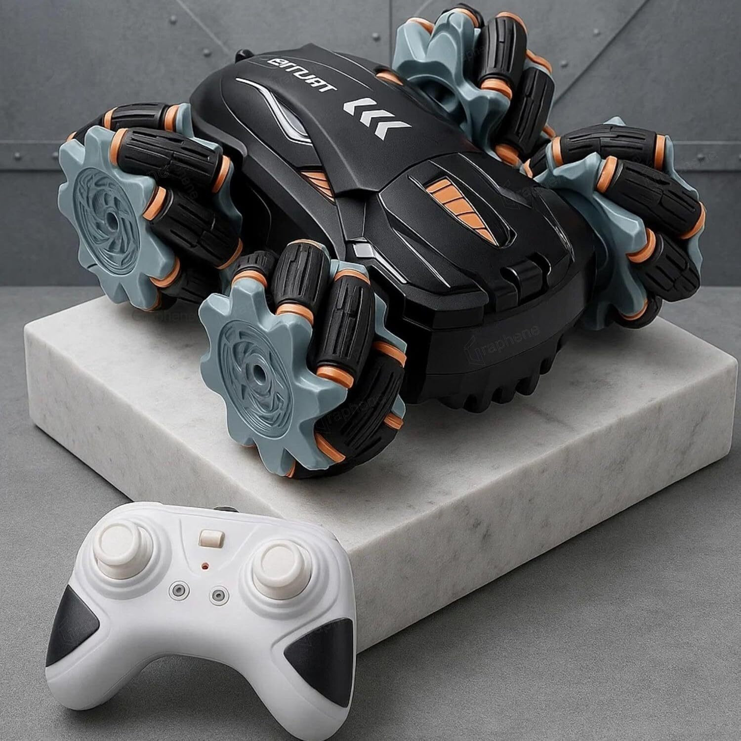 Image of The Flyer's Bay Rechargeable RC Stunt Car with 360 Drift & 45 Climbing with USB Cable & Remote