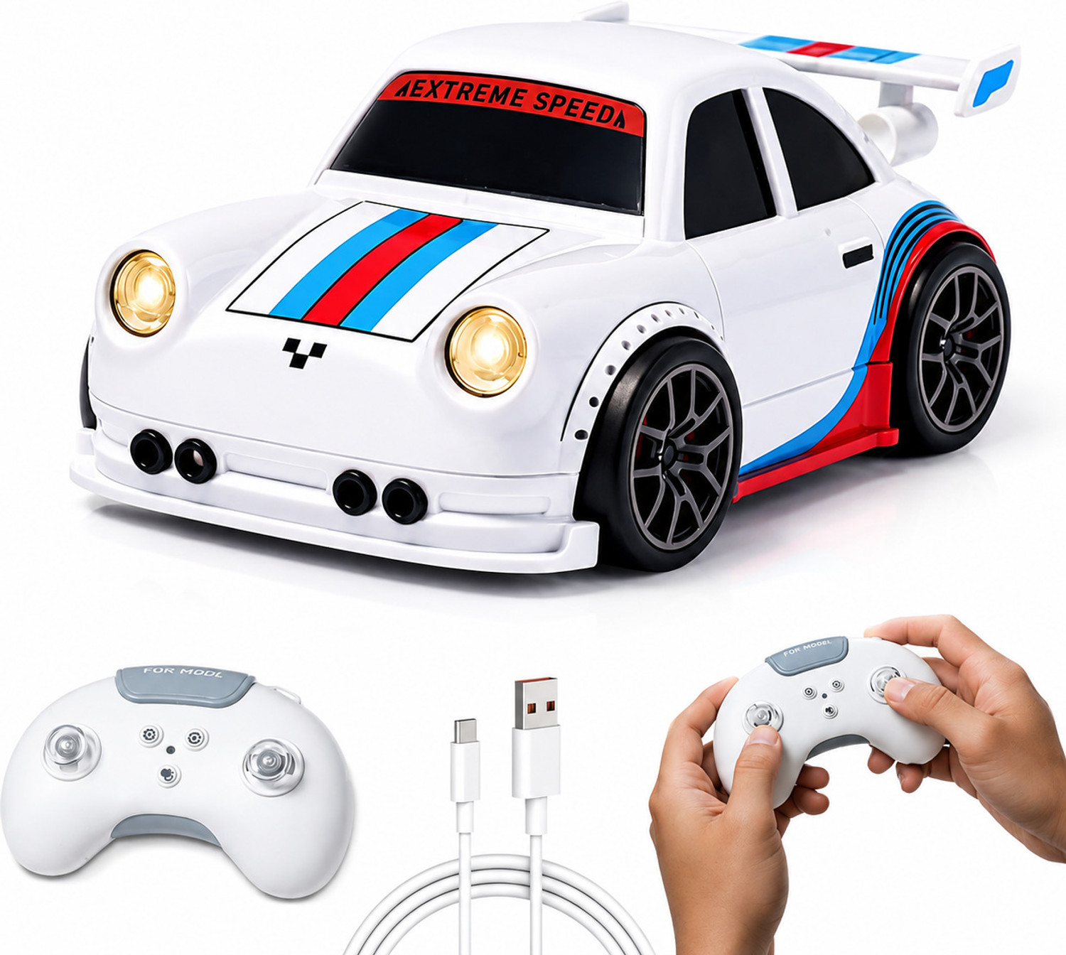Image of AG INDUSTRY Remote Control Smart Sensor 4WD Drift Car with Follow Me, LED & Music Lights
