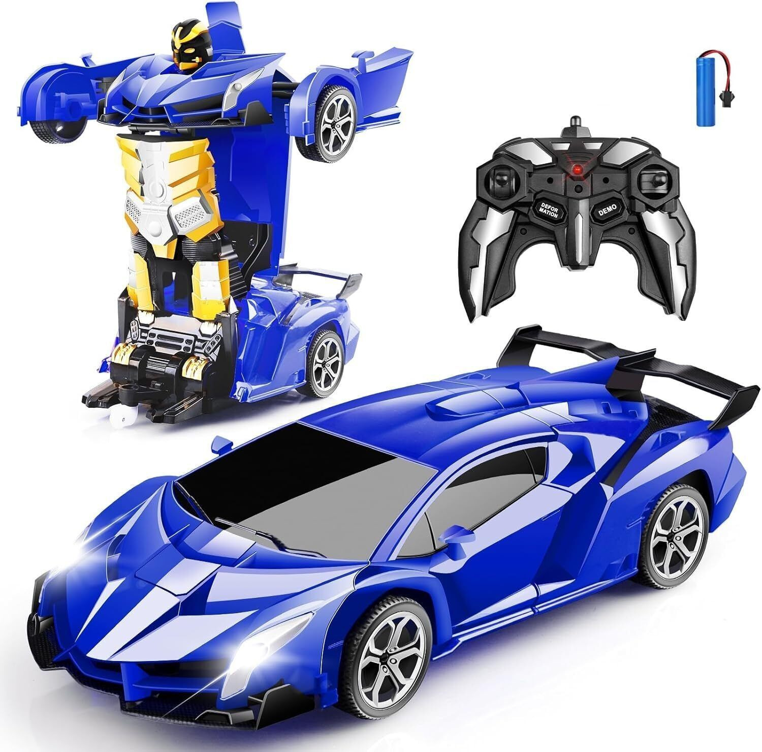 Image of Harinder Transform RC Robot Car 2-in-1 One Key Deformation 360 Stunt Remote Toy