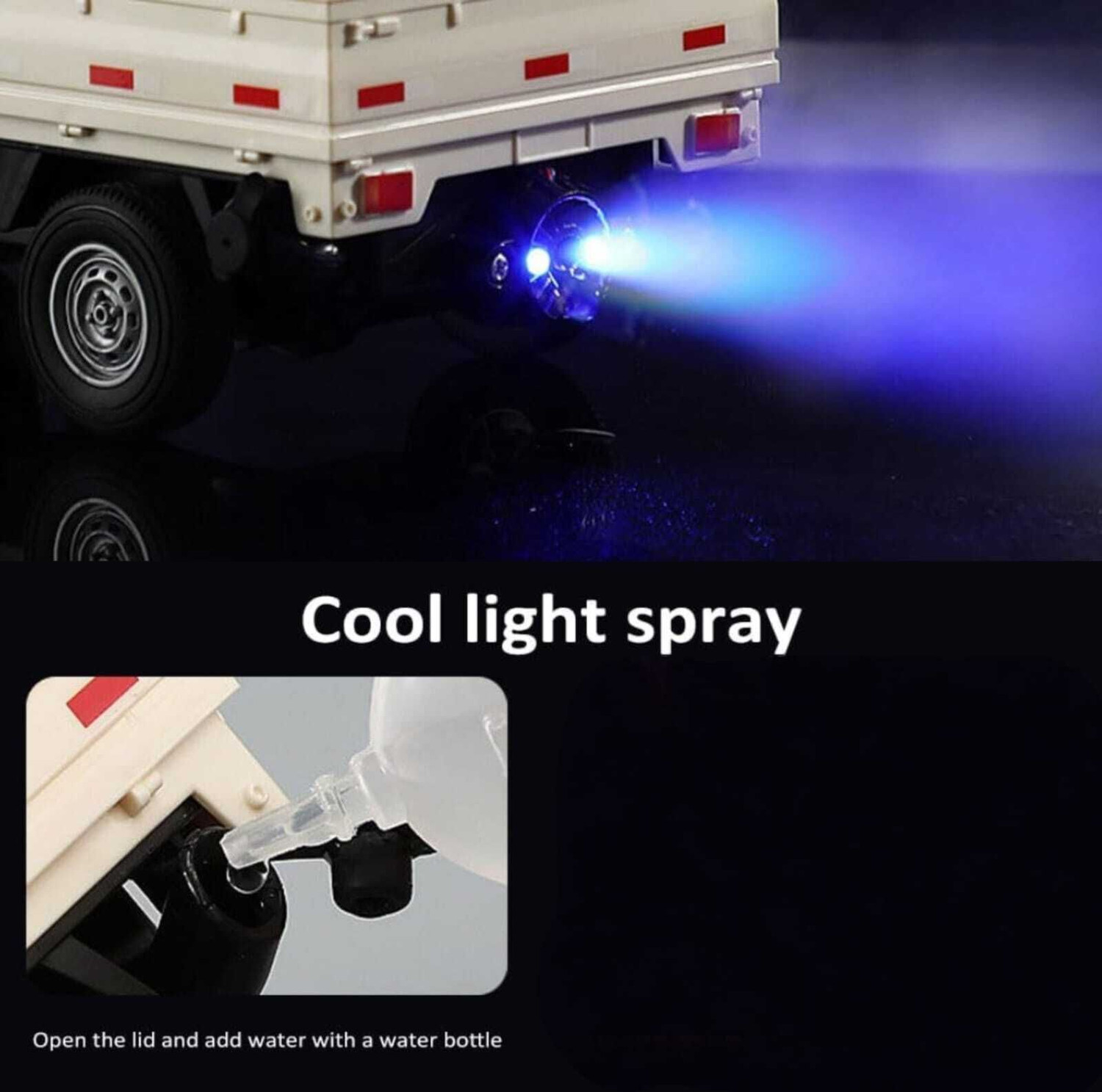 Image of HAPPY CHAPPIE RC Transport Pickup Truck with LED Lights & Spray Function