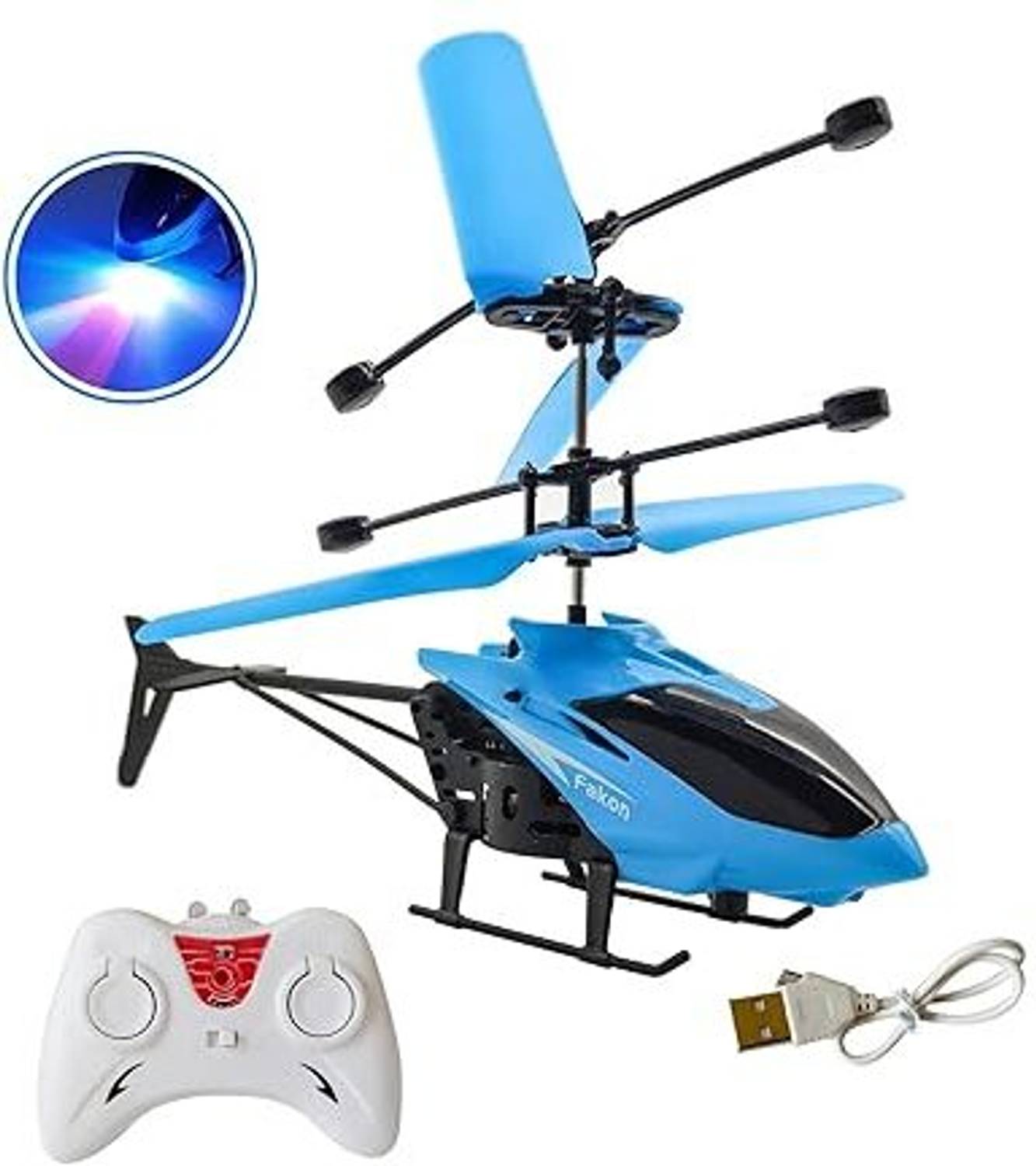 Amita Toys Flying Helicopter with Induction and Remote Control RC Remote Control Toy_D