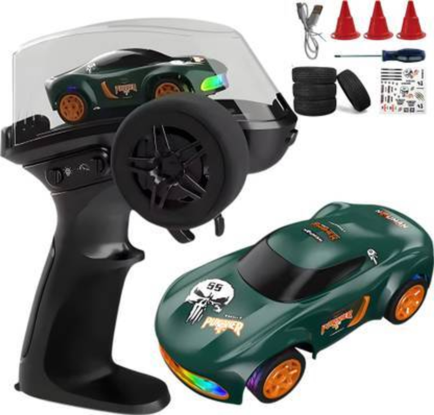 Image of Flytek Mini rc drift car toy 1:64 mini rc car drift- mini remote control car