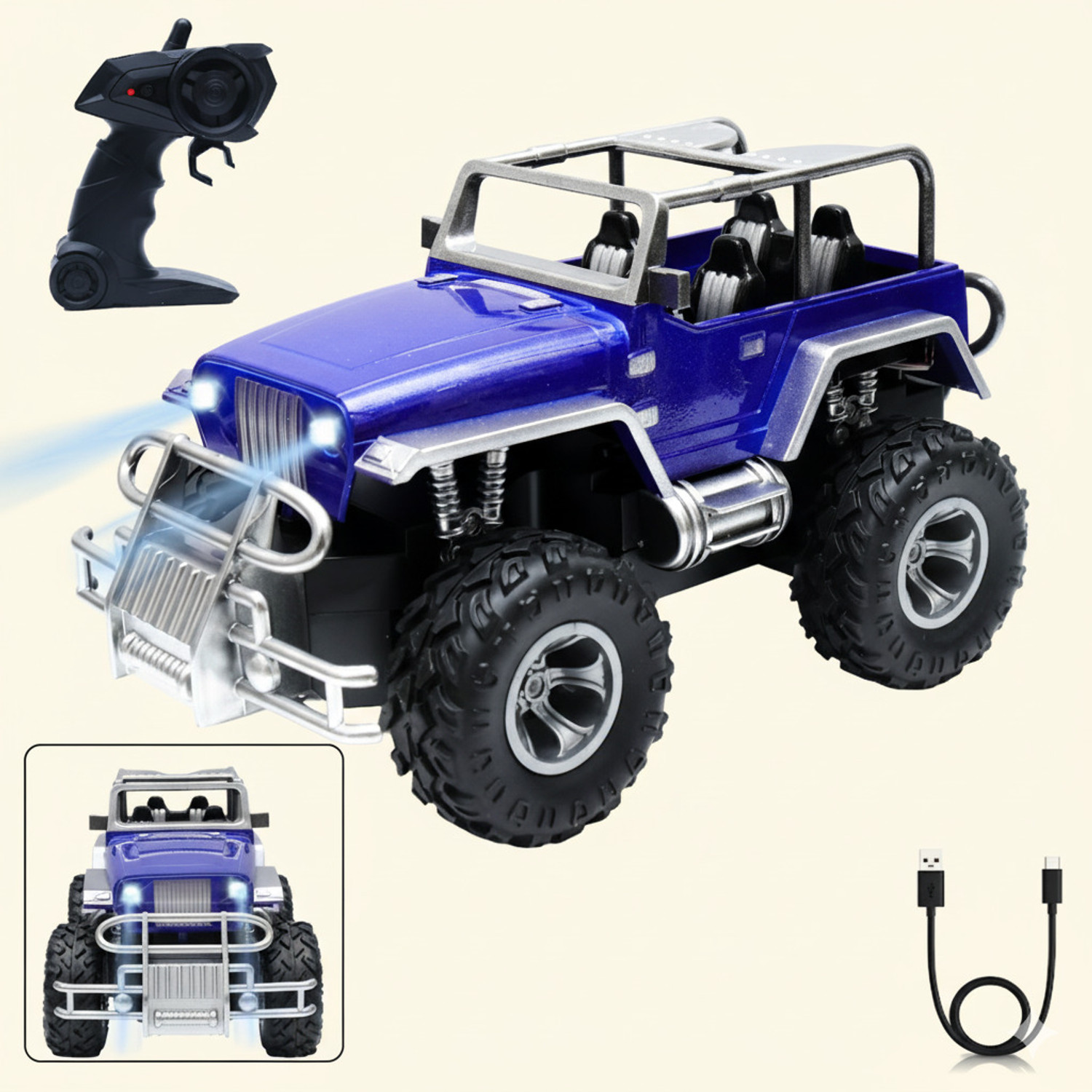 Image of Wonder Toys Xtream Racer Off Roader Rechargeable Remote Control Car|4x4 Monster Truck